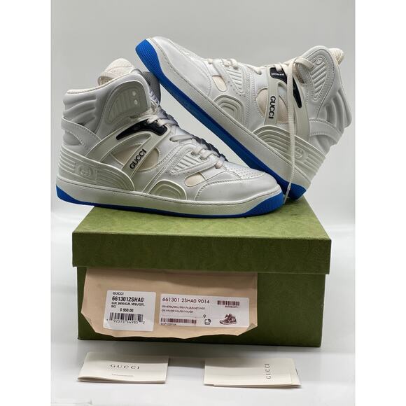 Gucci Basket High Top Sneakers sz. 9G (10 US) - Picture 1 of 12